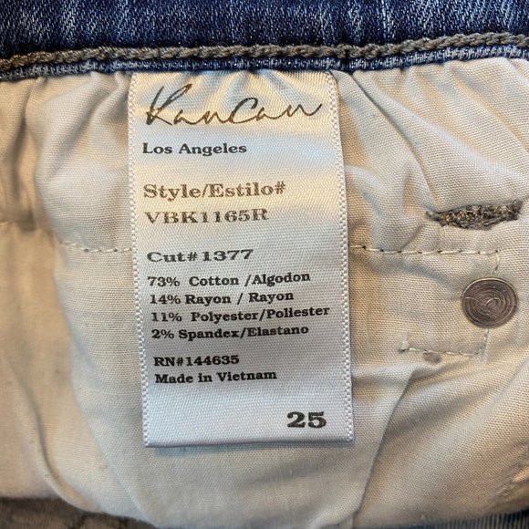 Kancan Skinny Jeans 25 Distressed Stretch Denim Medium Wash Blue Low Rise - Picture 10 of 12